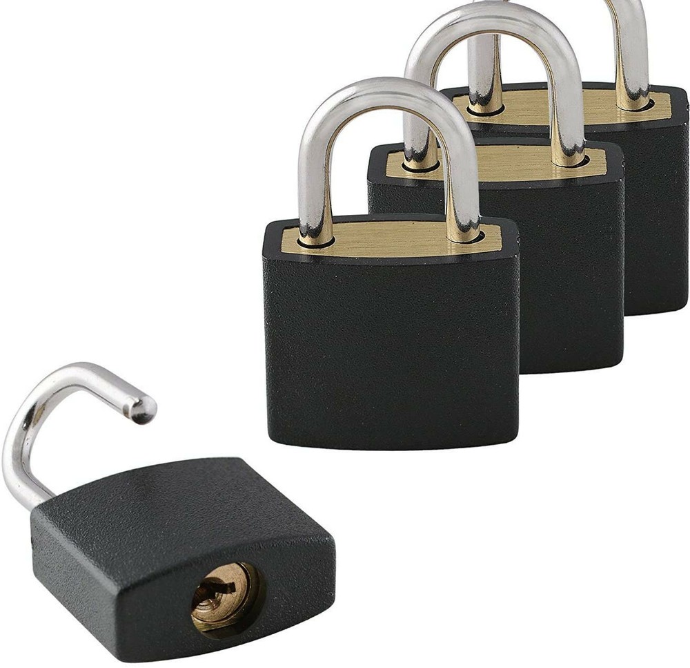 Small Mini Durable ABS Cover Solid Brass Body Individually Keyed Padlock 8 NGYP