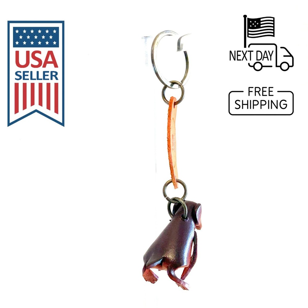 Penguin Handmade Leather Keyring