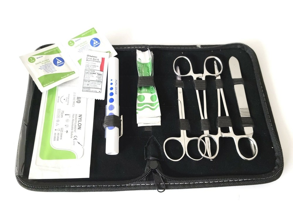 Basic Surgical Suture Kit, First Aid Set, Emergency Kit, Trauma Survival Pack