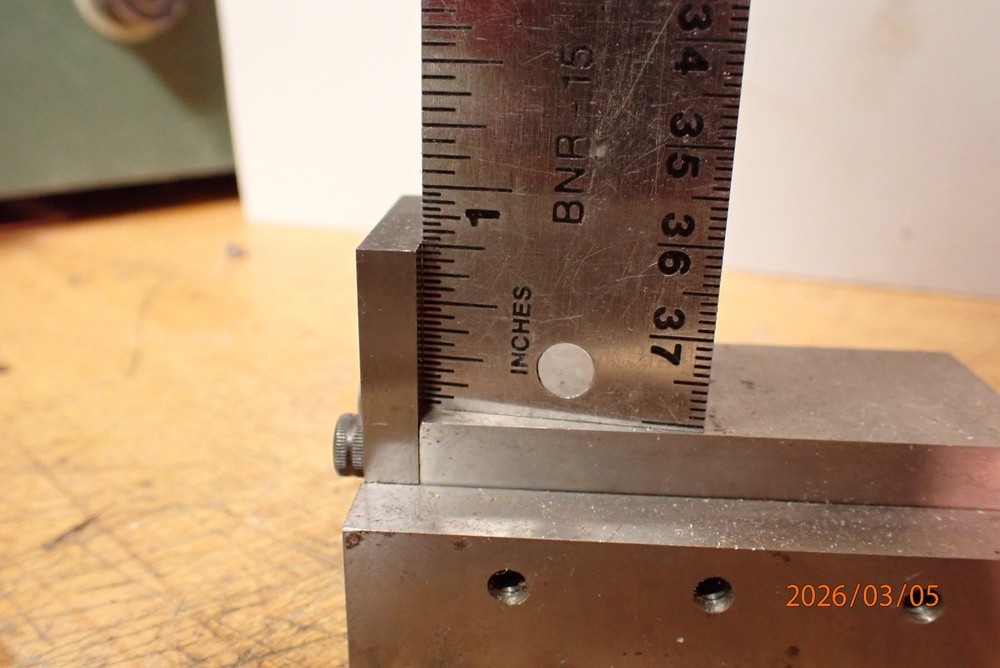 SMALL SLIDING ADJUSTABLE WORK HOLDING FIXTURE. MACHINIST JIG SETUP TOOLING