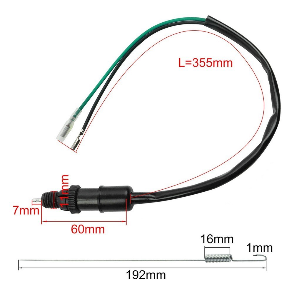 Rear Brake Light Switch Brake Spring Accessories Black Brake Switch Spring