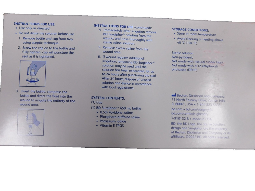 Wound Cleaner Antimicrobial Irrigation System Solution 450ml-05/31/2027