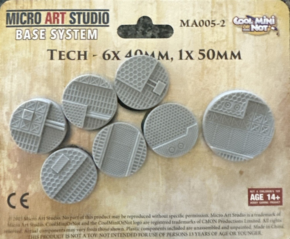 Micro Art Studio Bases: Tech 6x40mm & 1x50mm