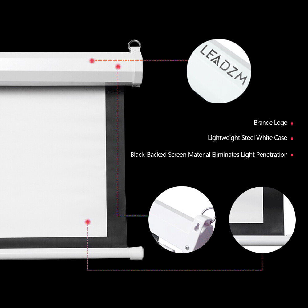 100" 4:3 Remote Control Automatic Electric Motorized Projector Projection Screen