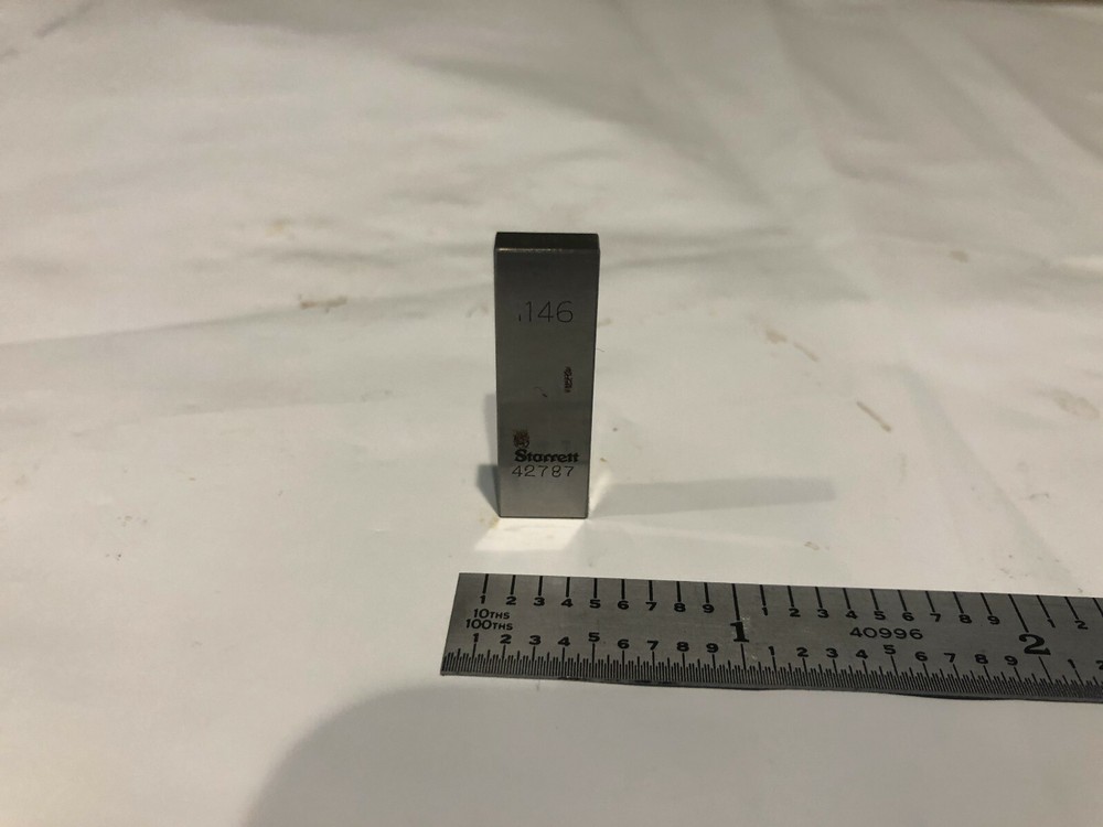 .146" Starrett Rectangular Steel Gage Gauge Block.