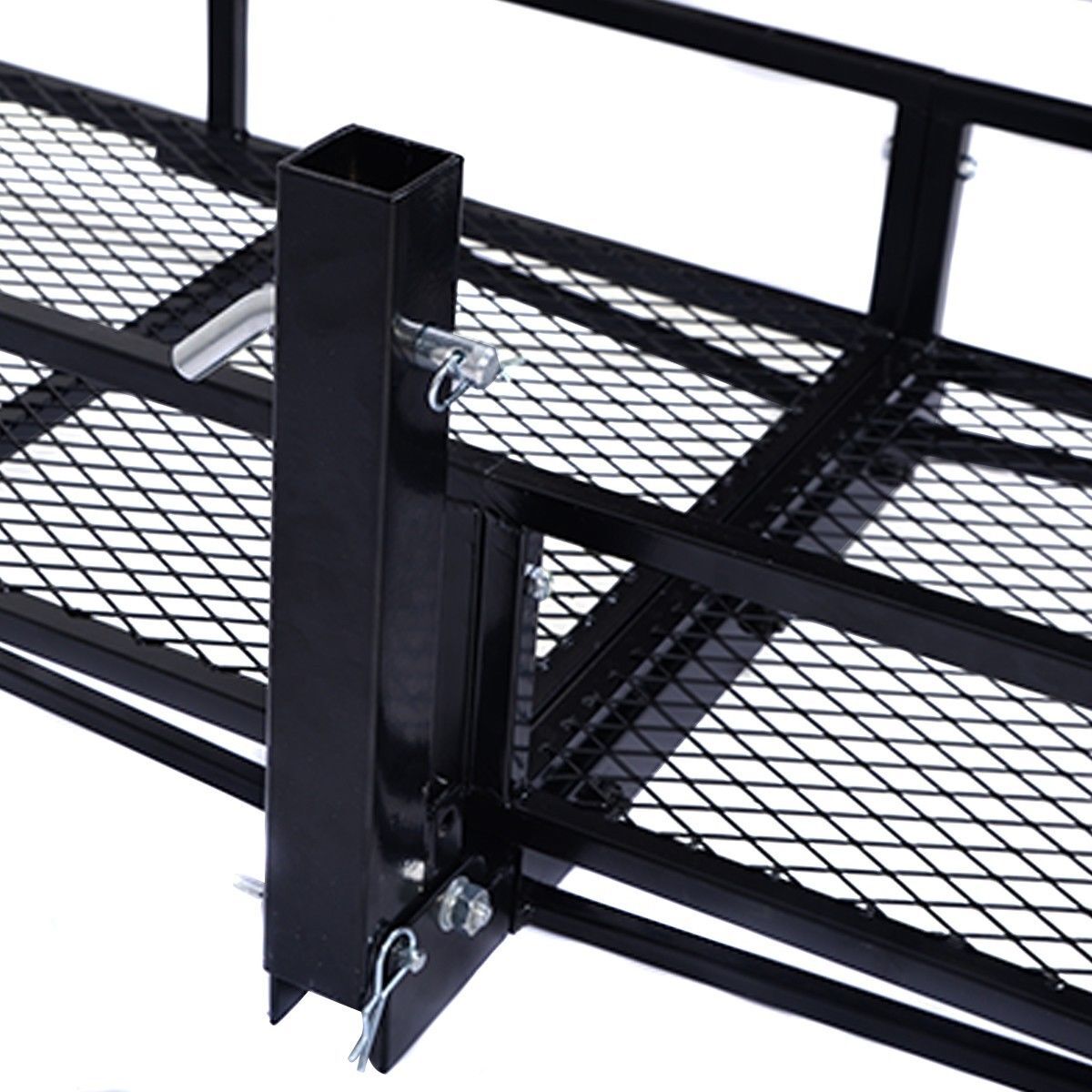 For 2" Car SUV Truck Folding Hitch Mount Cargo Carrier Rack 650lb Luggage Basket