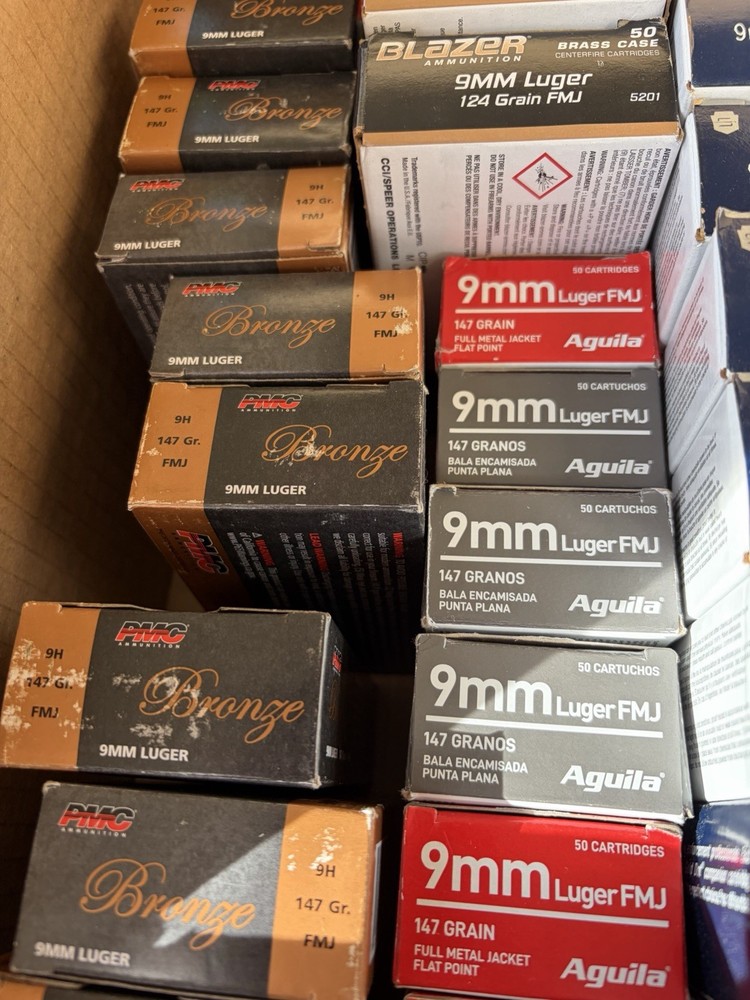 9mm empty ammo boxes with trays, 30 Total Boxes With Tray