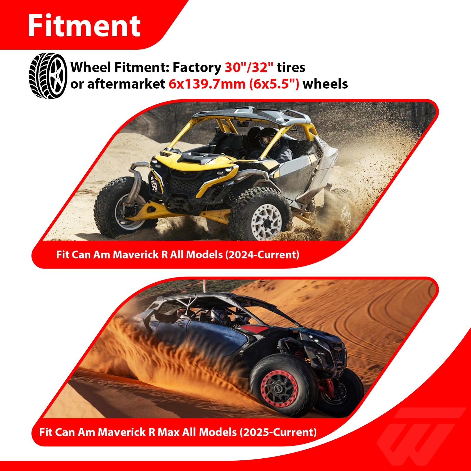 For Can Am Maverick R /R Max UTV Steel Spare Tire Carrier Mount Rack 2024-2025