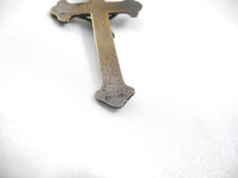 Vintage Sterling Blue Crystal Rosary Beads