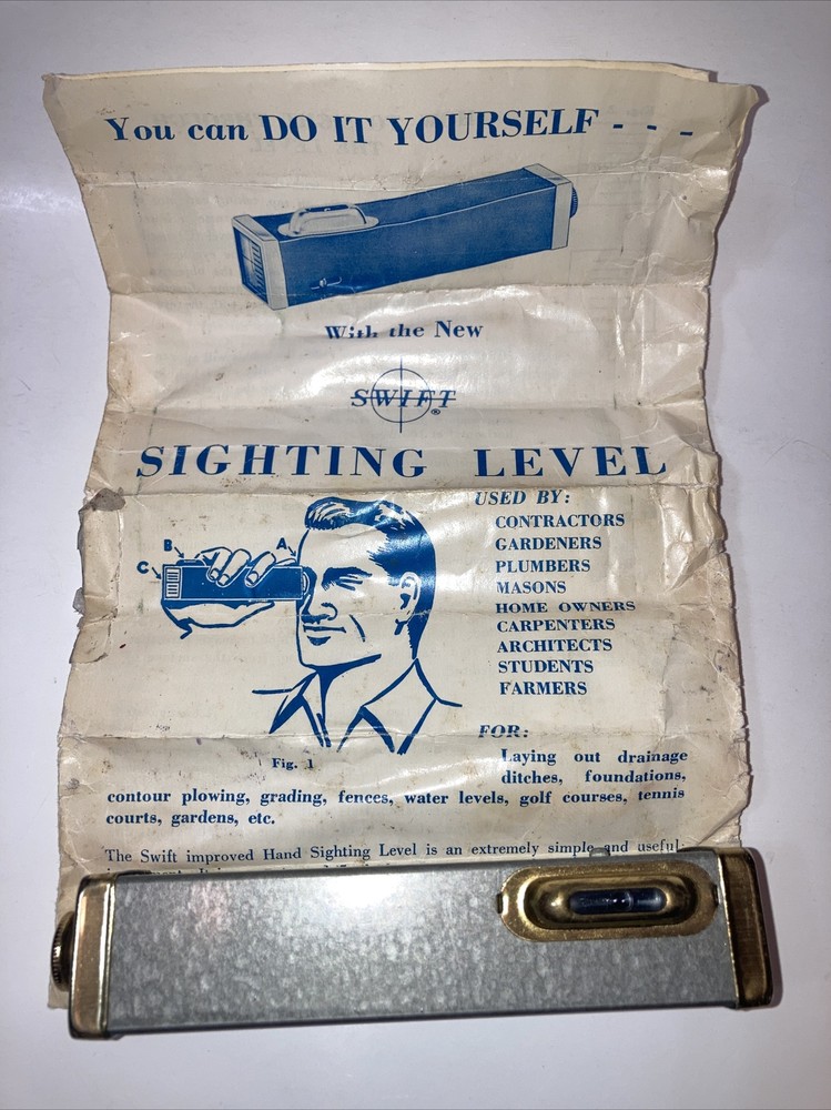 Vintage Swift Sighting Level with Instructions