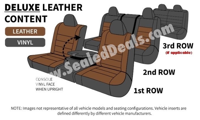 Black & Gray Leather Seat Covers for 2023-25 Ford F250 F350 STX XL XLT Crew Cab
