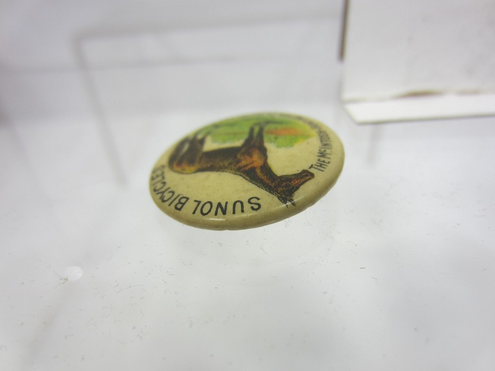 Antique Sunol Bicycles Celluloid Pinback