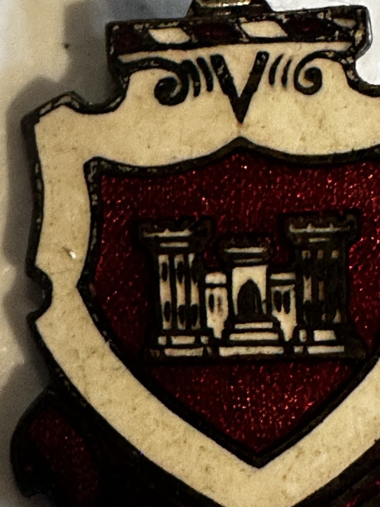 Army EARLY SCHOOL Engineering E6 Meyer Screw Back DI DUI WWII L2