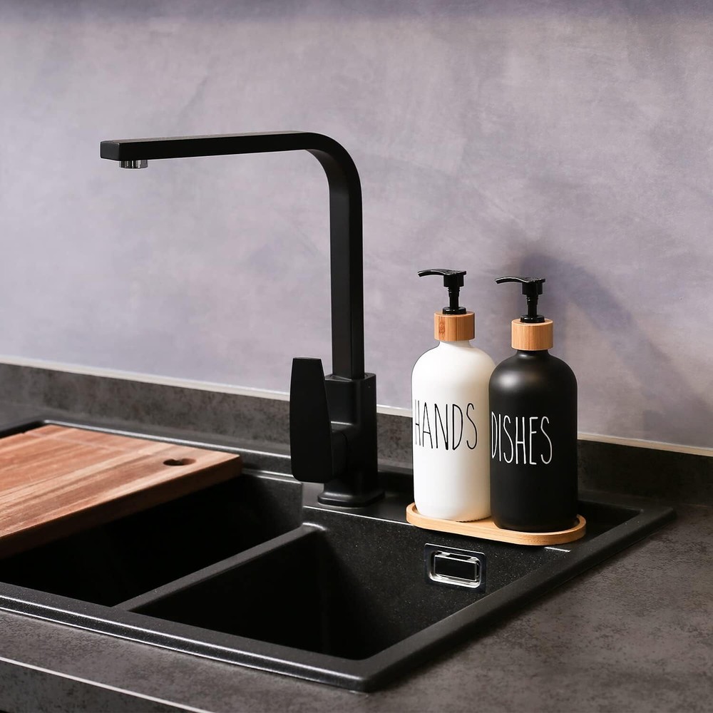 Soap Dispenser Set, Contains Hand and Dish Soap Dispenser, Suitable