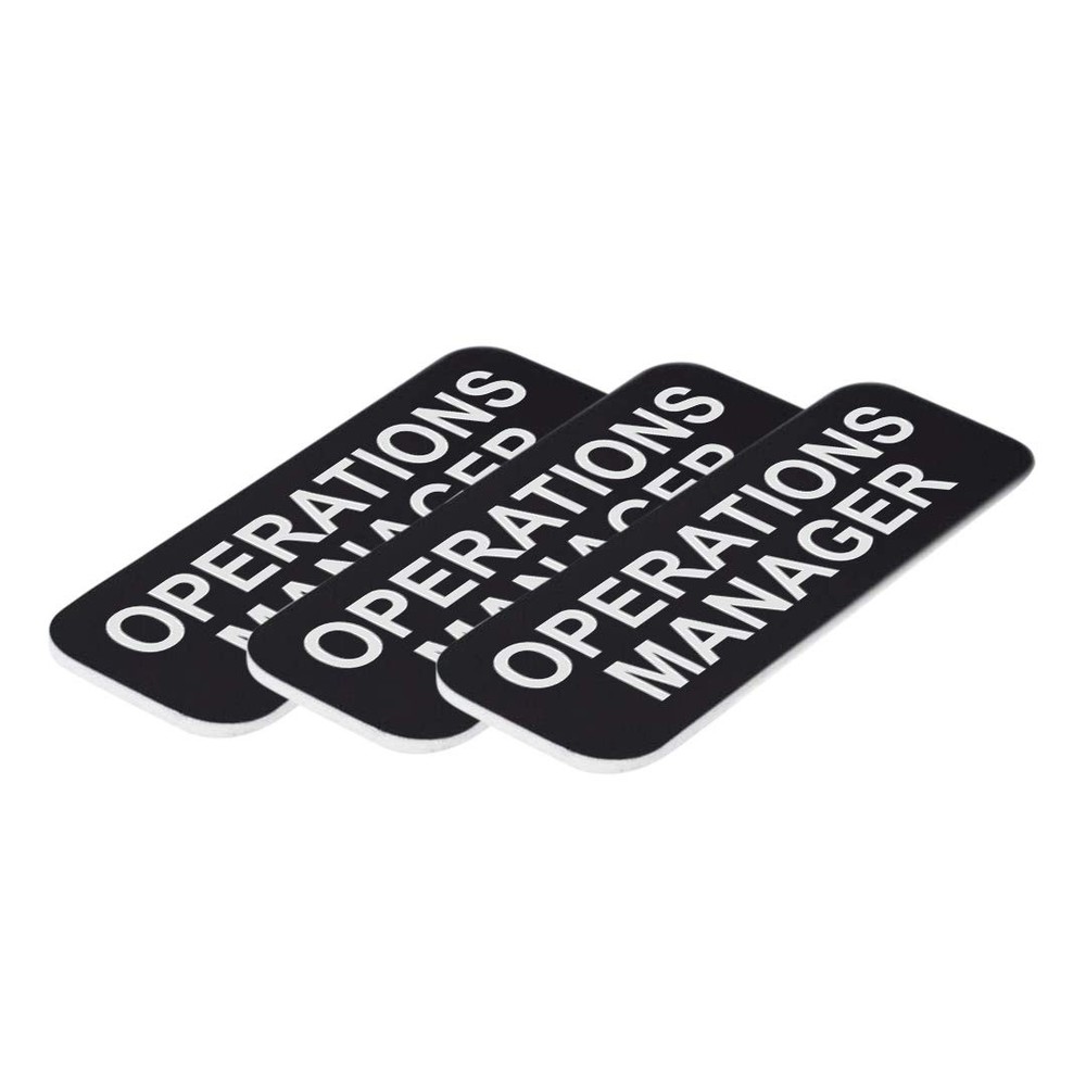 Operations Manager 1 x 3" Name Tag, (3 Pack)