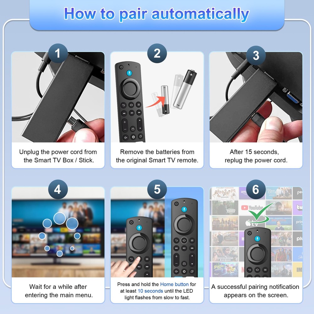 Replacement Voice Remote Control for All-Insignia-FireSeries & TV Dark