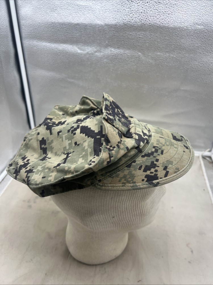 US Marine Corps Camo Utility Cap Size Small Worn (EE612