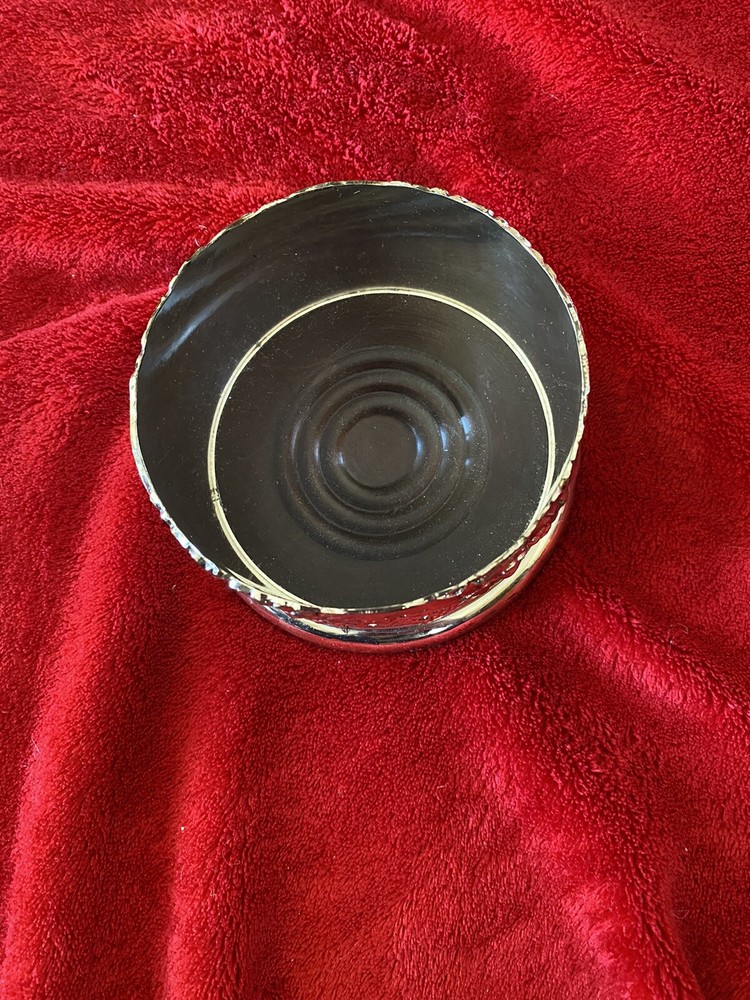 vintage silver wine coaster