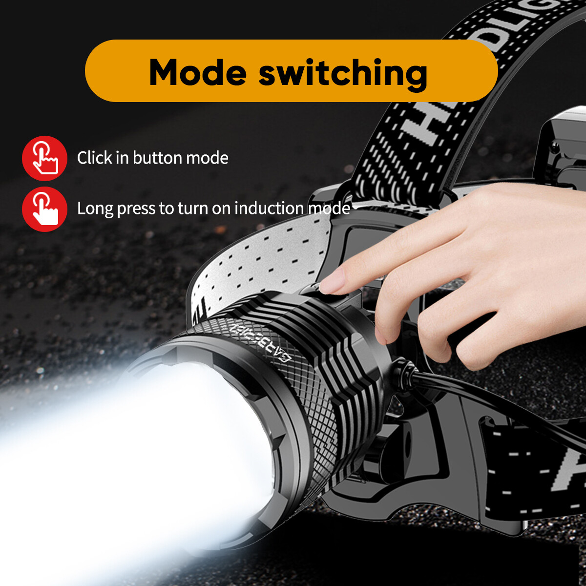 2X 1200000LM Super Bright 30W LED Headlamp Rechargeable Motion Sensor Head Light