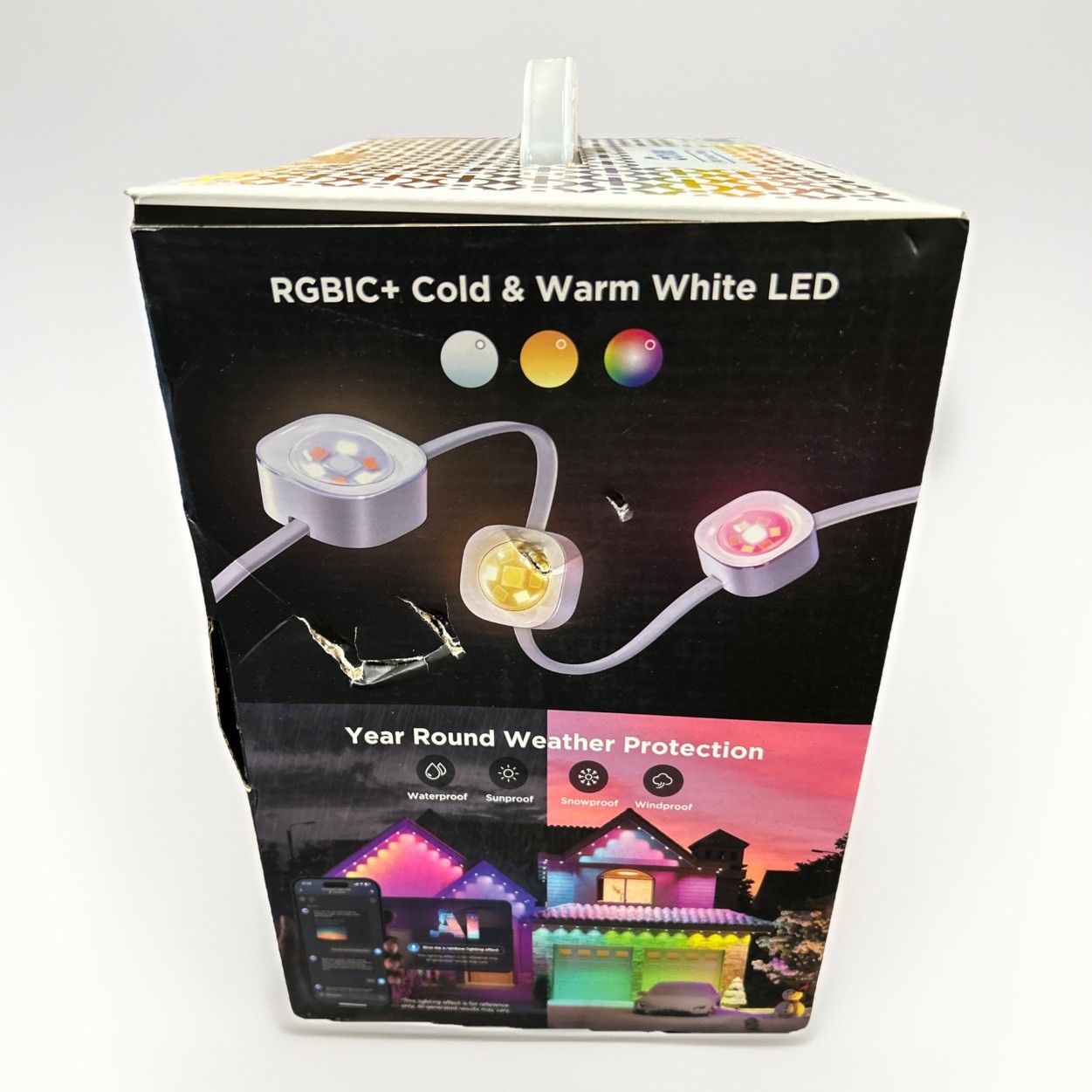 Govee Permanent Outdoor Lights Pro 100FT Model H806A WHITE *Brand New, Sealed