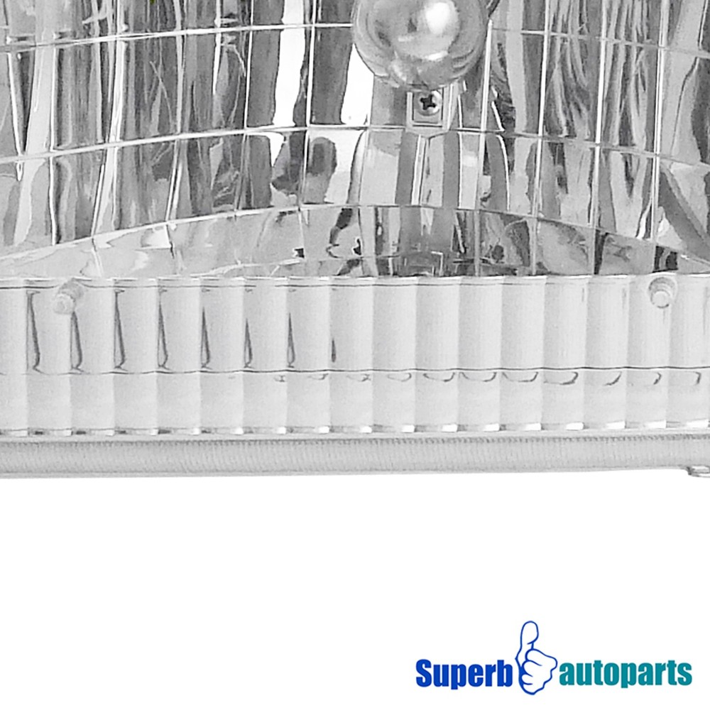 Fits 1992-2006 Ford E150 E250 E350 E450 Econoline Van Headlights Lamps