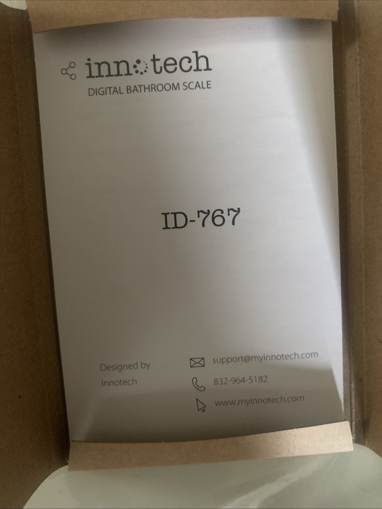 inn tech Digital Bathroom Scale Model ID-767 Lbs Kgs
