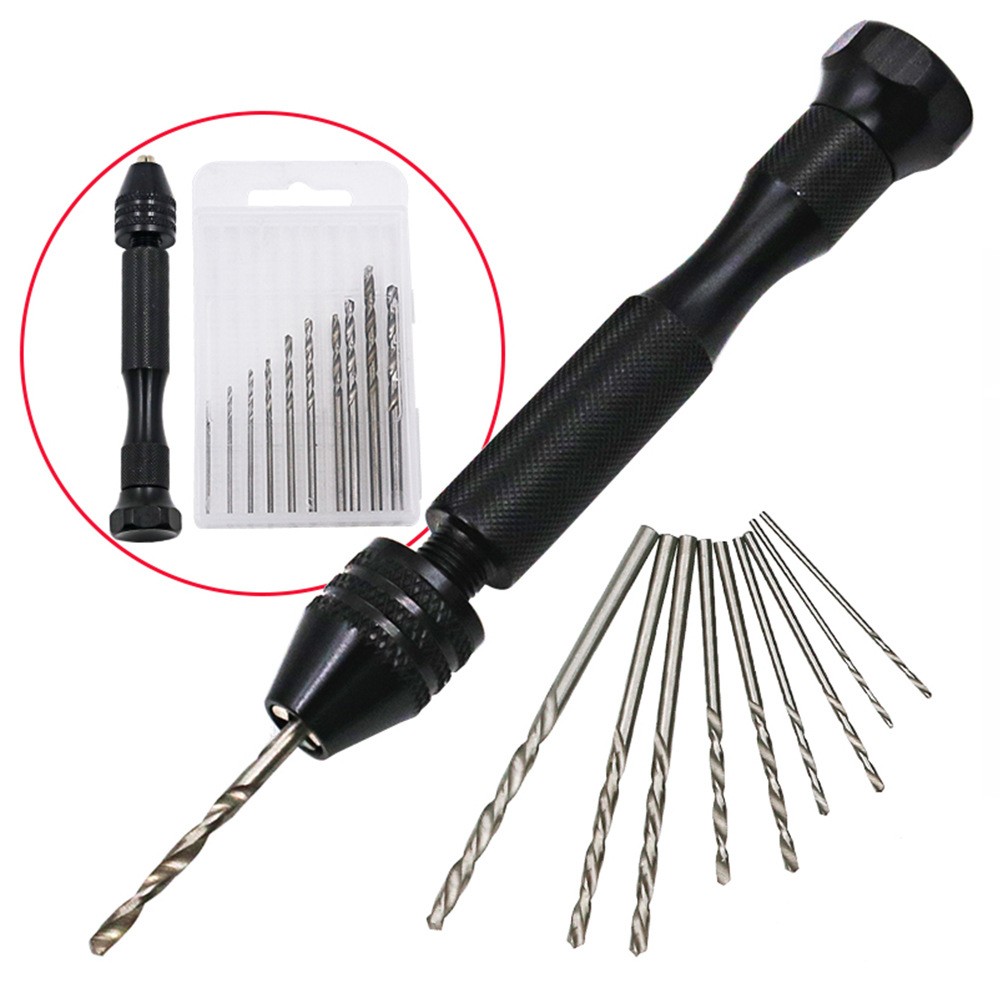 Mini Micro Hand Rotary Tools Set 31PCS Precision Pin Vise Hobby Micro Drill Bits