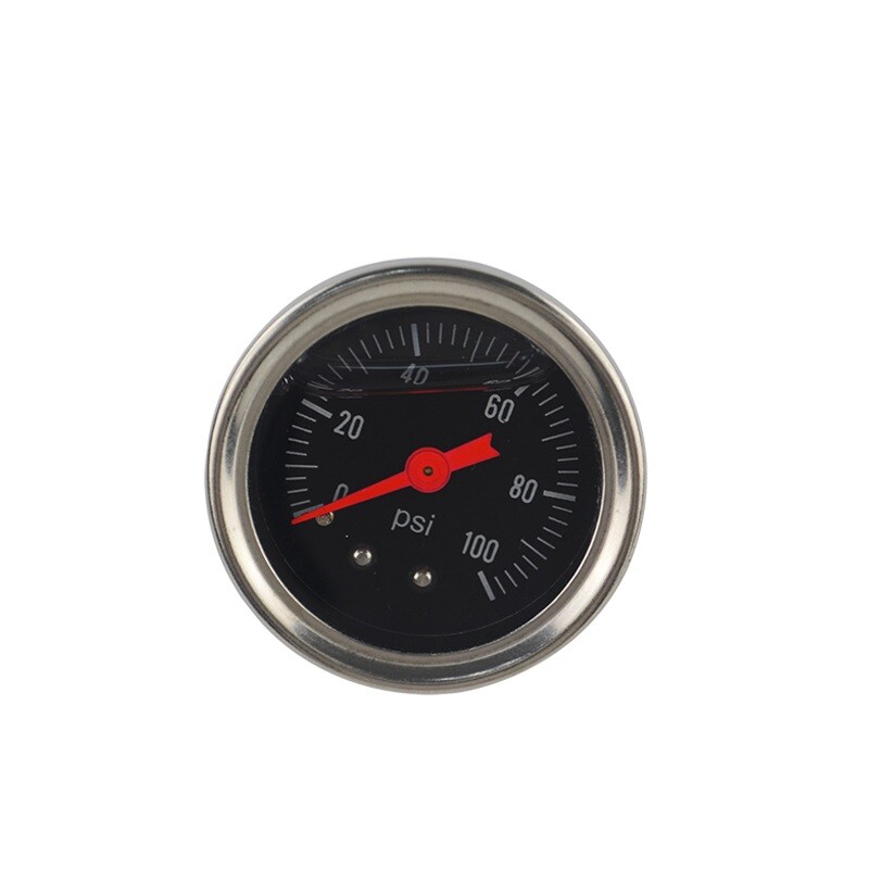 Universal Fuel Pressure Gauge Liquid 0-100psi Oil Pressure Gauge 1/8" NPT