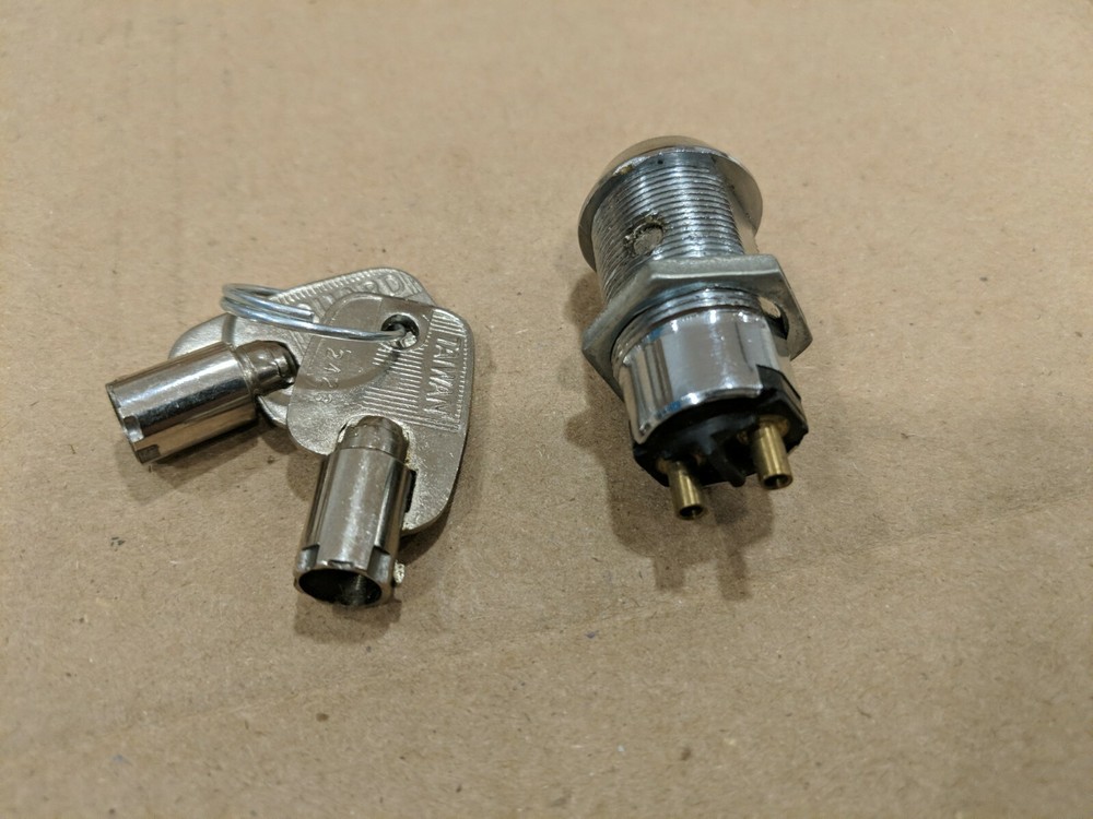 Guard Momentary Key Switch With Posts, Two Tubular Keys