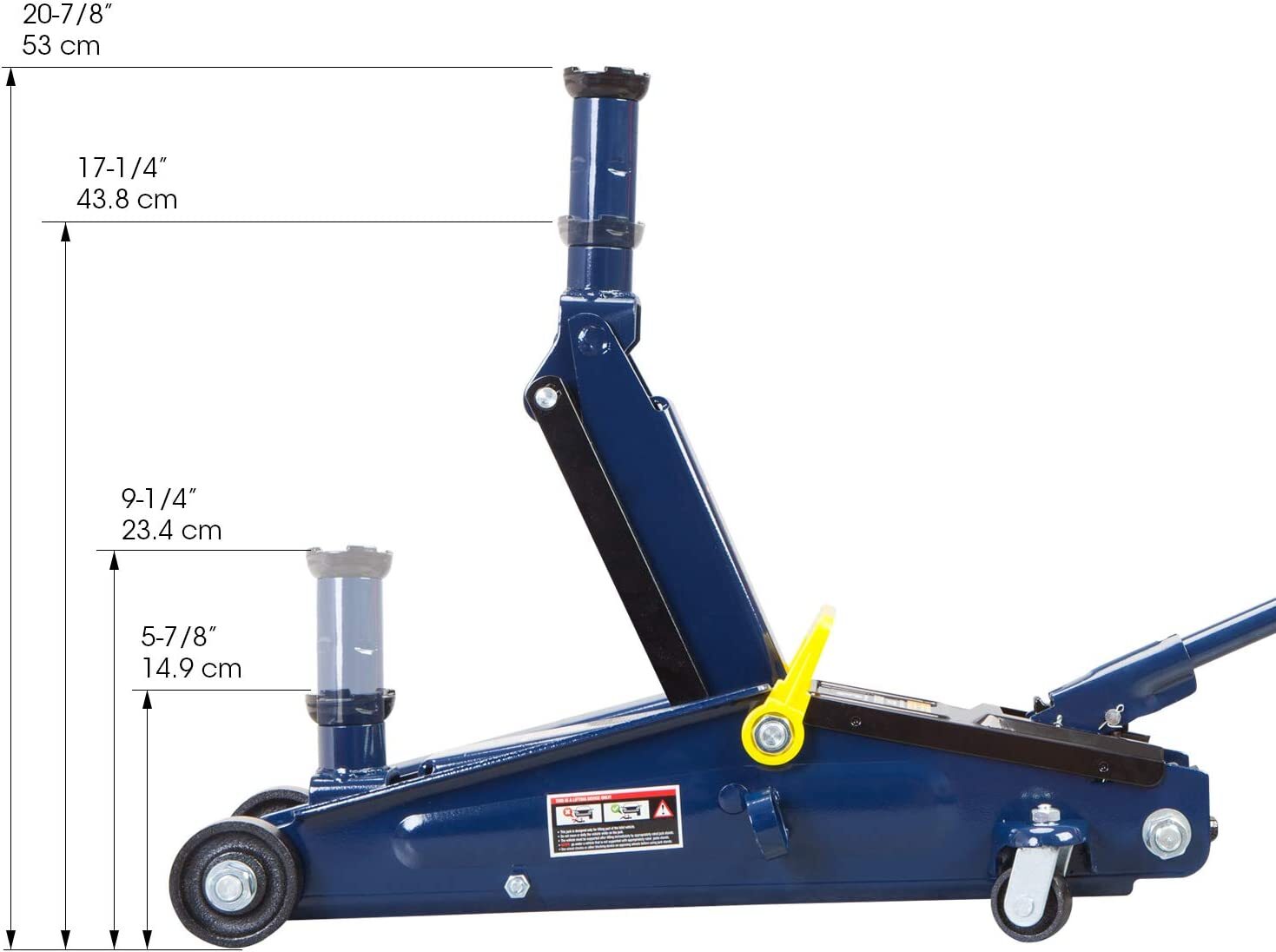TCE 3 Ton Trolley Floor Jack Saddle SUV Extended Height Truck, AT83006U