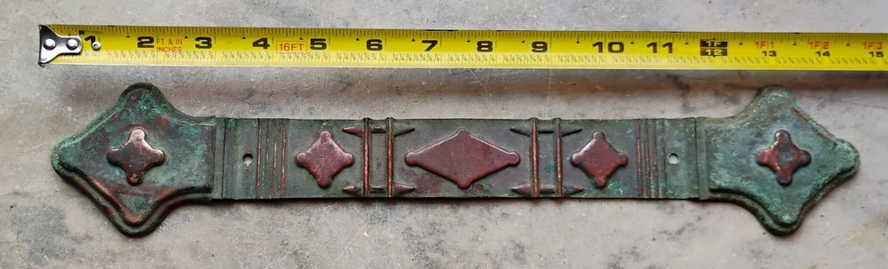 Antique Ornate Copper Strap from Victorian Trunk