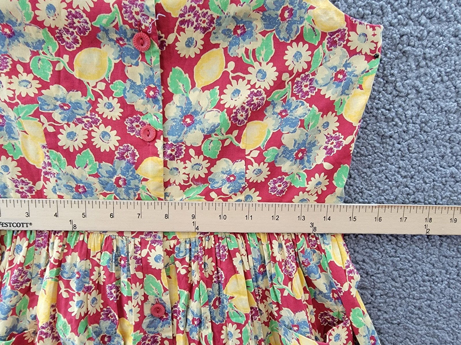 Polo Ralph Lauren Big Girls 16 Lemon-Floral Slub Dress Multicolor