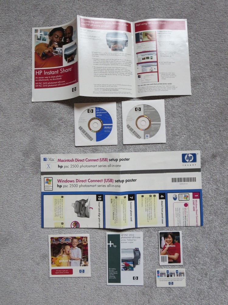 HP PSC 2500 Photosmart Series All-in-One Printer Reference Guide with Extras