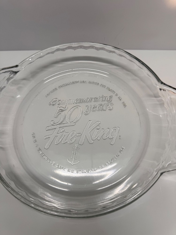 anchor hacking fire king 50th anniversary pie plate