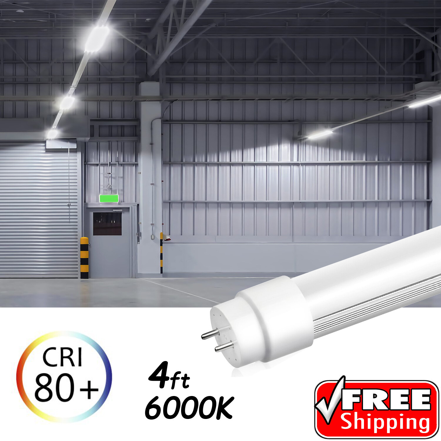 10-100 PACK LED G13 4FT 4 Foot T8 Tube Light Bulbs 18W 6000-6500K Cool White