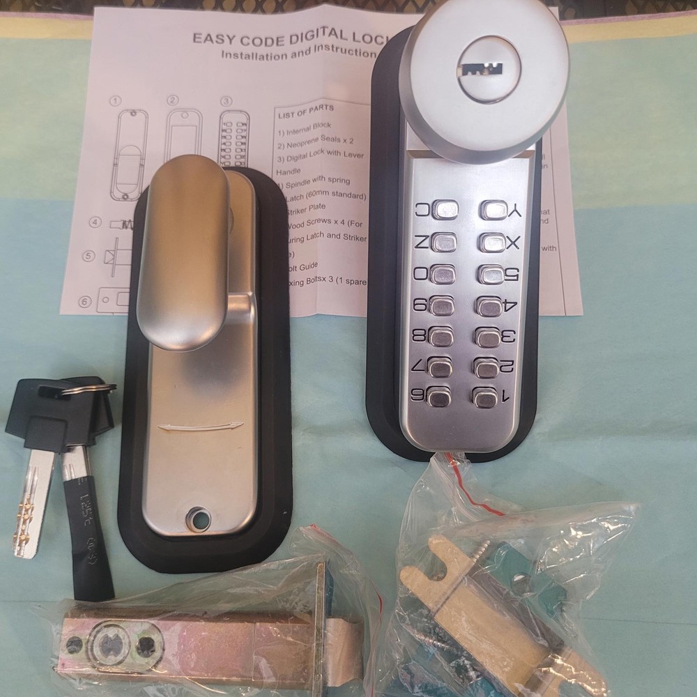 EASY CODE DIGITAL DOOR LOCK BRUSHED CHROME