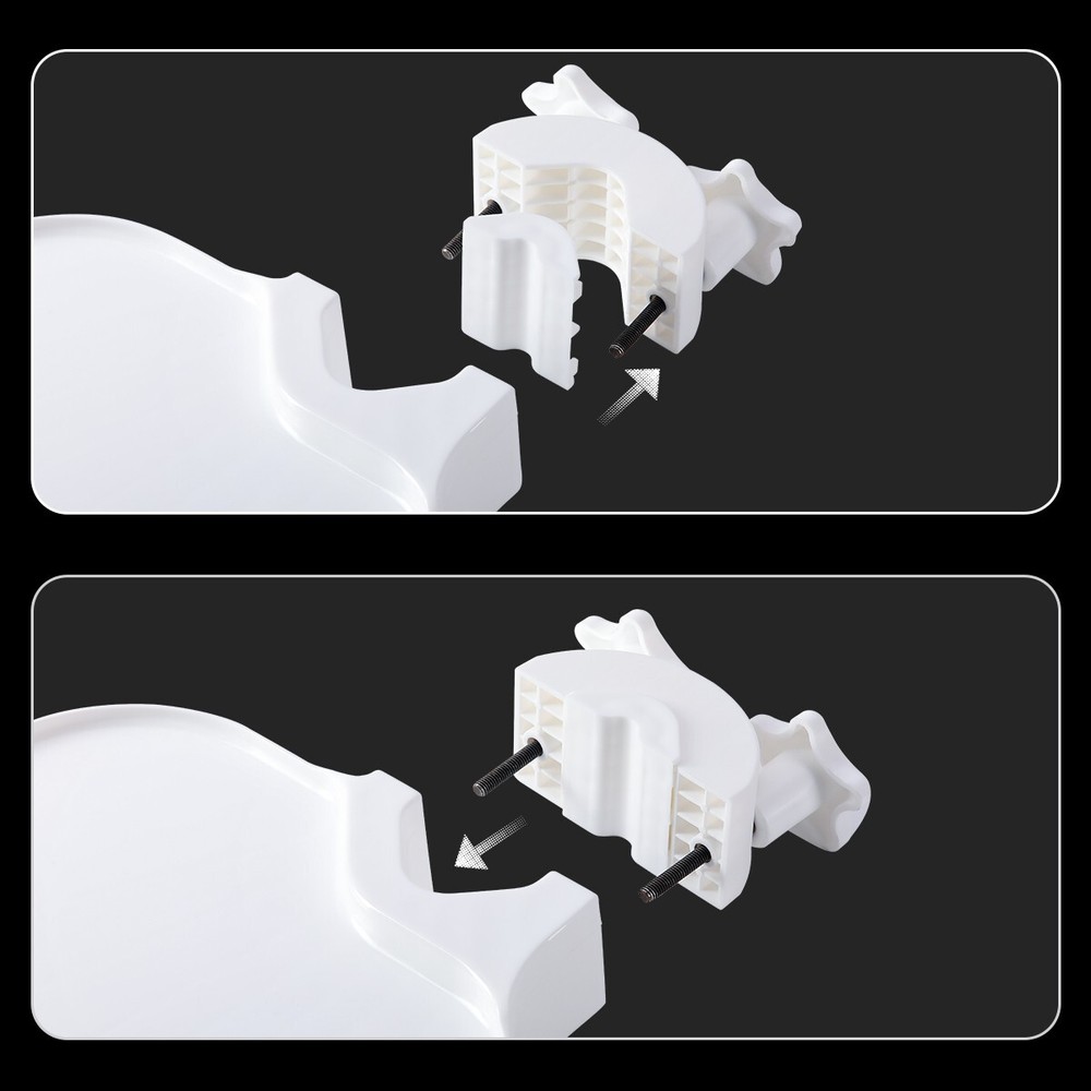 Universal Plastic Post Mounted Shelf Square Tray Adjustable for Dental Chair