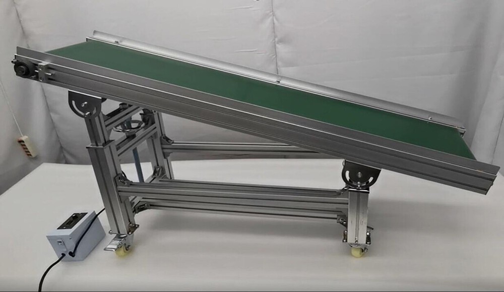 TECHTONGDA 59"Length15.7"Width PVC Incline Conveyor Belt System PackagingMachine