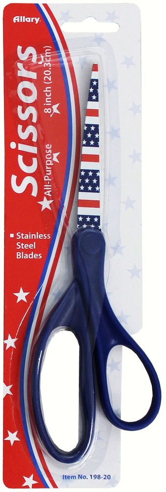 Allary All-Purpose Scissors 8" Assorted Patriotic