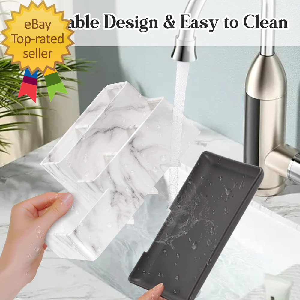 Detachable Toothbrush and Toothpaste Holder for Bathroom Countertop
