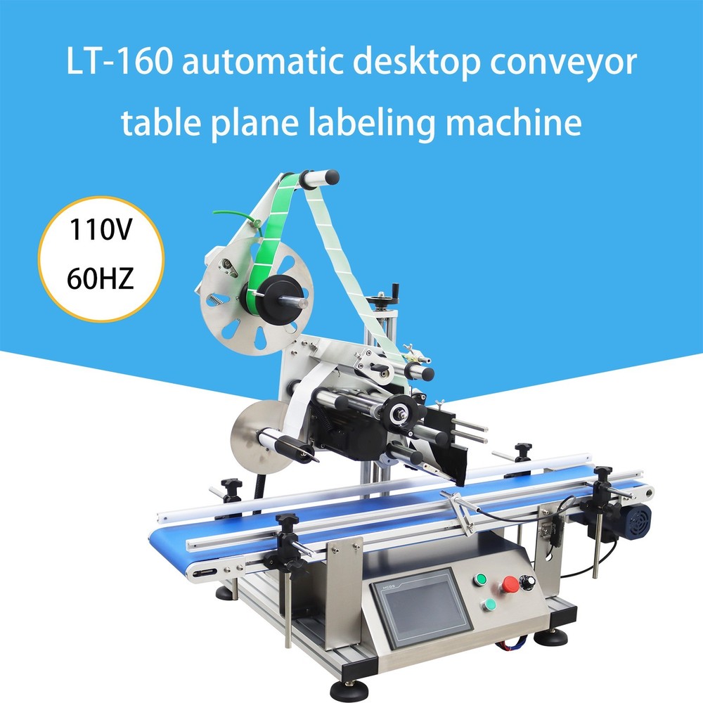 TECHTONGDA Auto Desktop Table Plane Labeling Machine Flat Surface Labeler LT-160