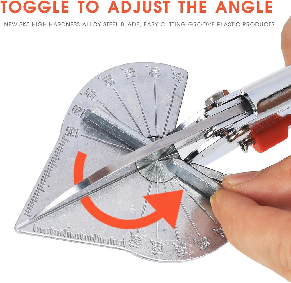 Miter Shears for Angular Cutting - Adjustable 45°-135° -Trim, Corner Joints, etc
