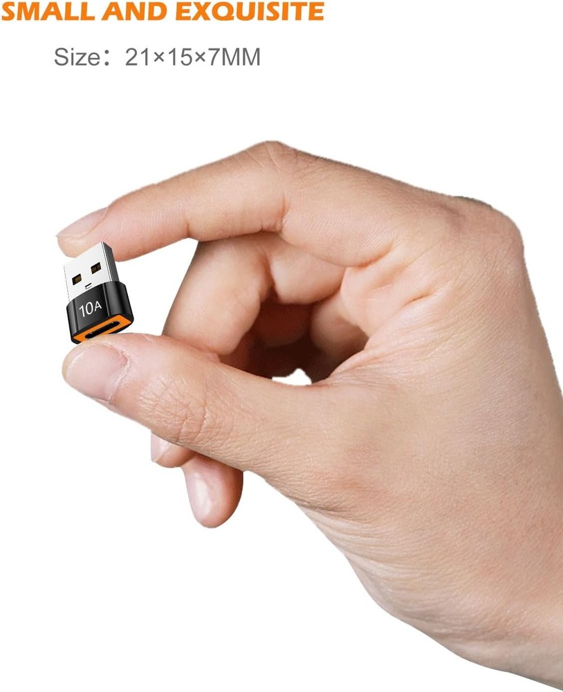 10Pack 200W USB C to USB Adapter, with Fast Charging & 480MB Data Transfer, USB