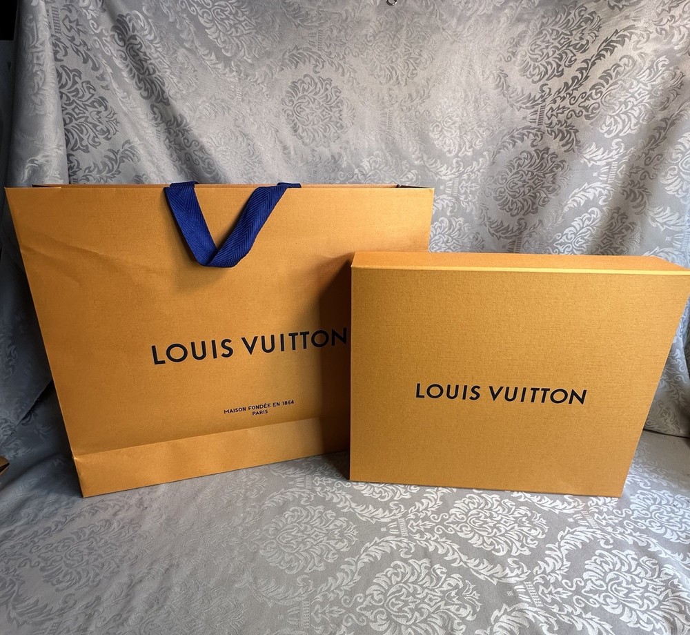 Authentic LOUIS VUITTON Large Empty Gift Bag & Medium Box Empty Packaging