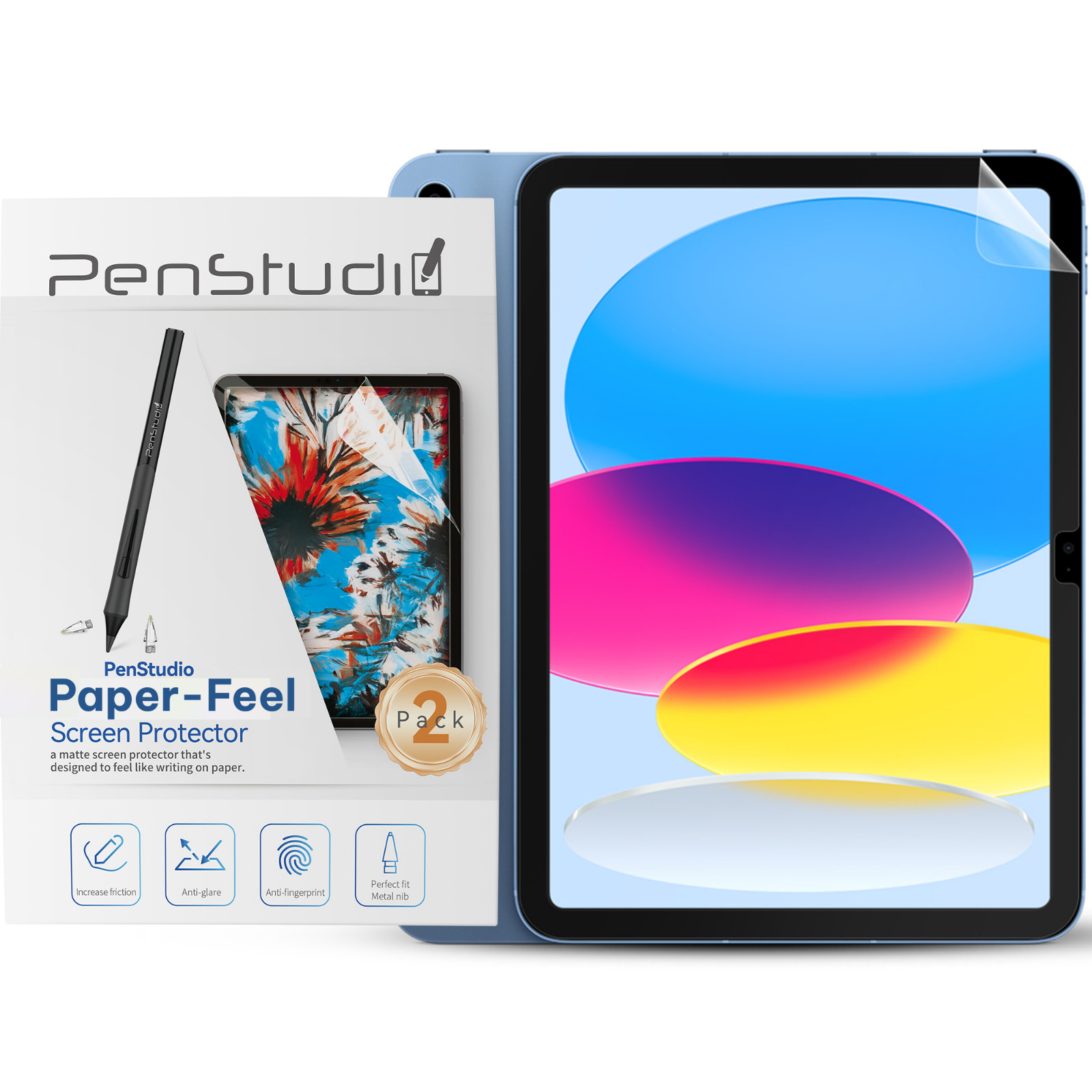 Penstudio Paper-Feel Screen Protector for iPad 10/11th | Anti-Glare