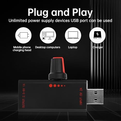 USB Fan Speed Controller PWM Motor Controller with DC Motor Speed Control, 5V