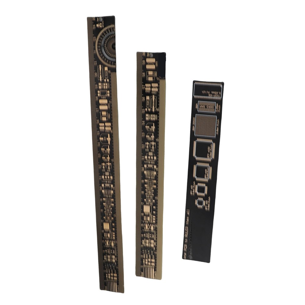 3PCS High Accuracy Multifunctional Printed Circuit Board Engineering Ruler For