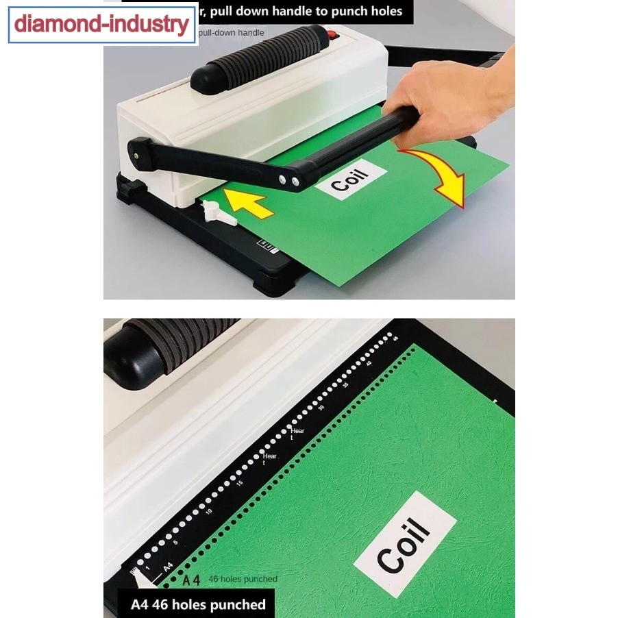 a4 Electric Single Coil Binding Machine Laptop Office Text Punch Binding Machine