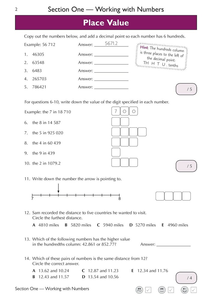 11+ Plus Year 6 Maths Practice Book & Assessment Tests For All Test Provider CGP