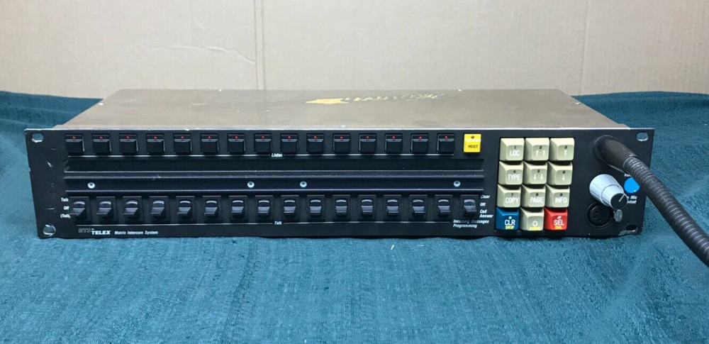 RTS by Telex Matrix Intercom System  KP96-7 Intercom Control Panel w/ Cord + Mic